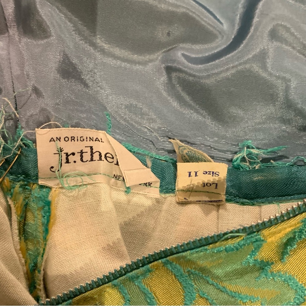Vintage Green/Blue A-line Formal - Picture 3 of 3